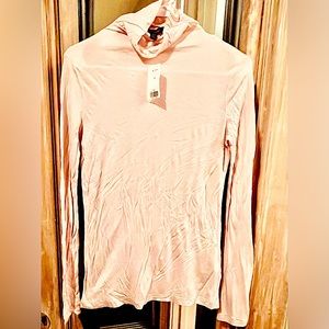 Banana Republic Mock Neck Top. NEW WITH TAG. Light pink, long sleeve. Size XS